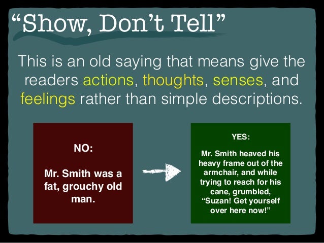 Dont show show dont tell emotions